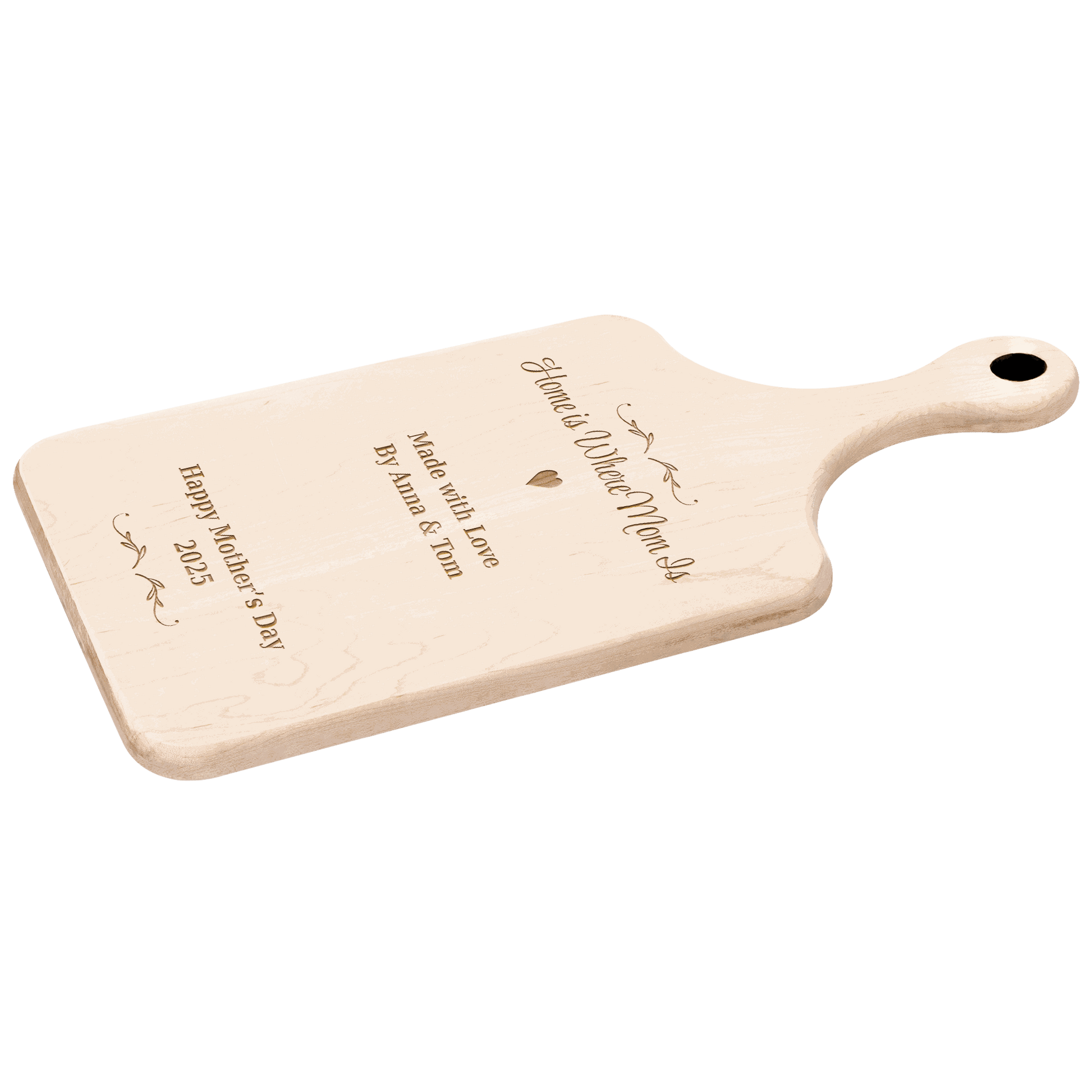 Home Is Where Mom Is – Personalized Cutting Board  Cutting Boards Deeply Engraved