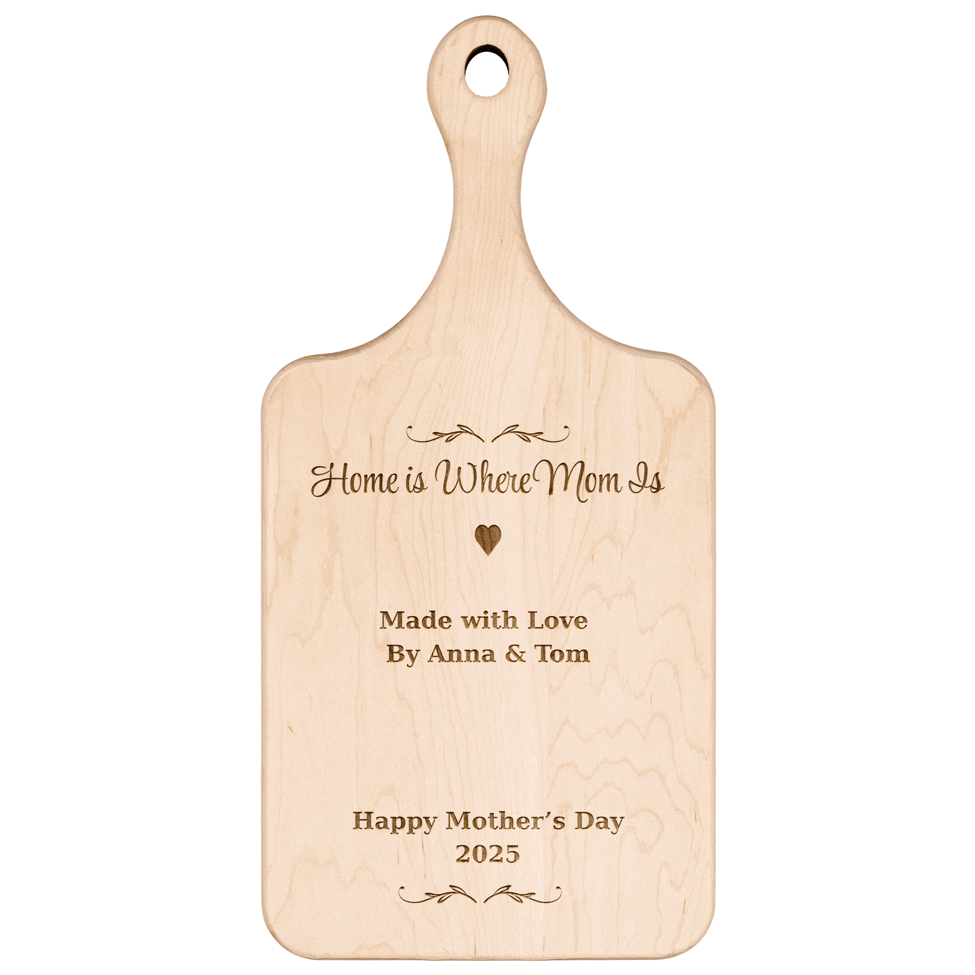 Home Is Where Mom Is – Personalized Cutting Board  Cutting Boards Deeply Engraved