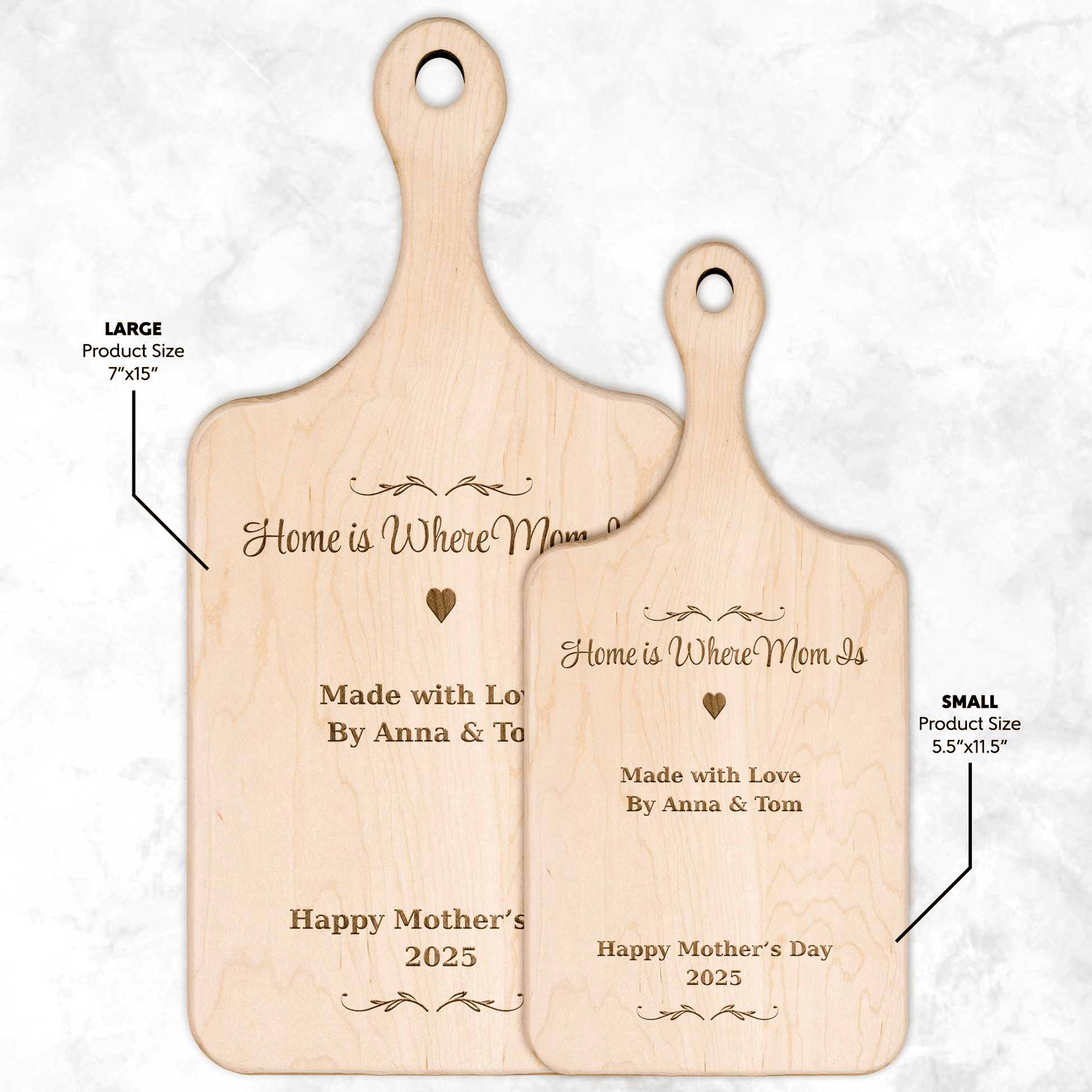 Home Is Where Mom Is – Personalized Cutting Board  Cutting Boards Deeply Engraved