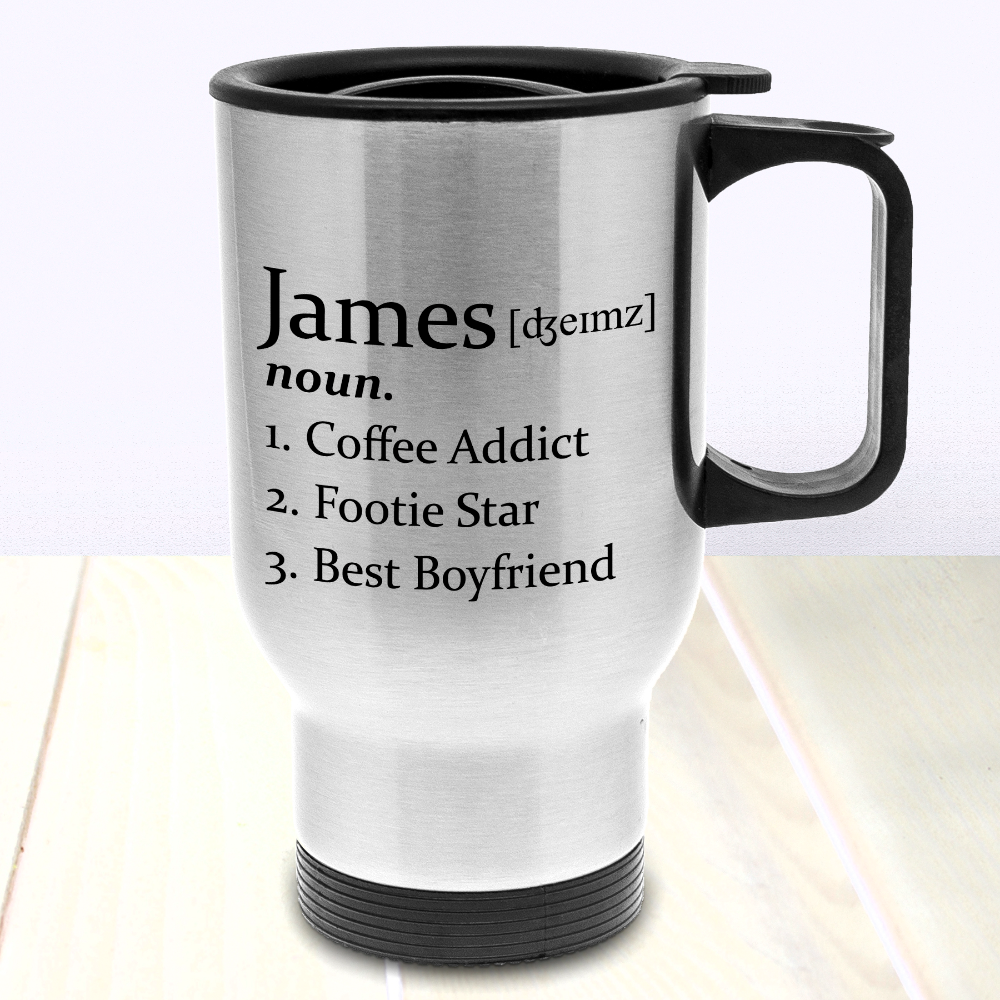 Personalized Definition Stainless Steel Travel Mug - Lovesakes