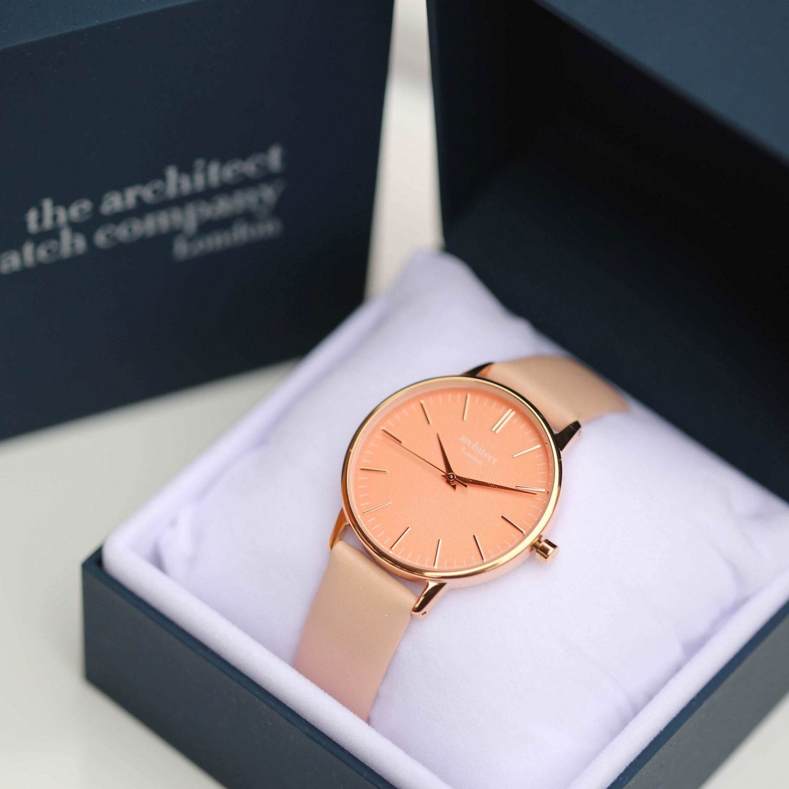 Ladies Coral Personalized Watch in Light Pink  Ladies' Watches Deeply Engraved