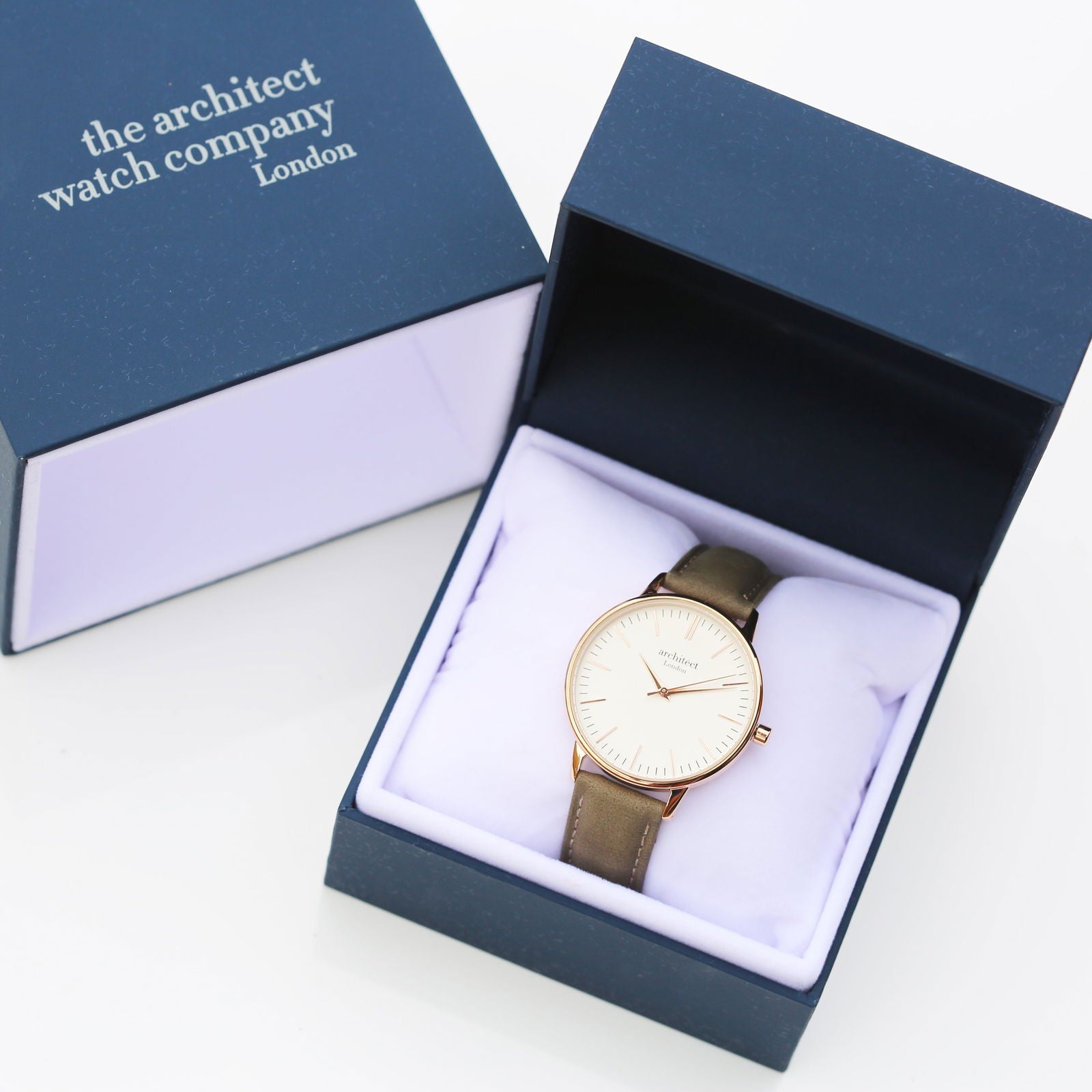 Ladies Minimalist Handwriting Personalized Watch – Grey Strap  Ladies' Watches Deeply Engraved
