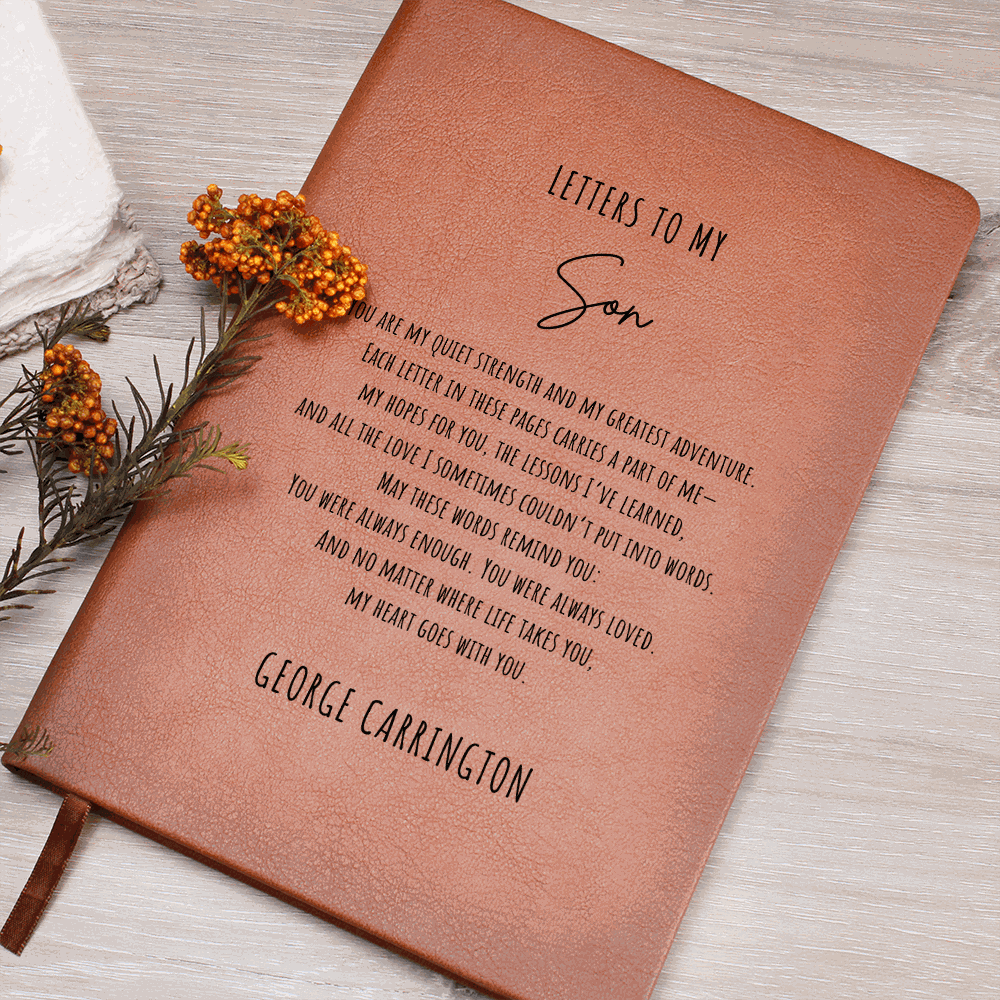 Letters to My Son – Personalized Faux Leather Keepsake Journal  Notebook/Journals Deeply Engraved