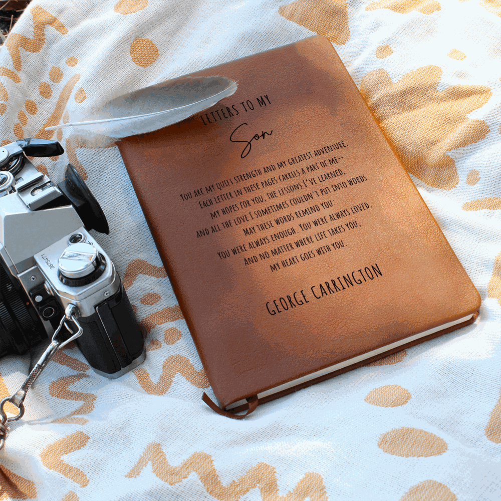 Letters to My Son – Personalized Faux Leather Keepsake Journal  Notebook/Journals Deeply Engraved