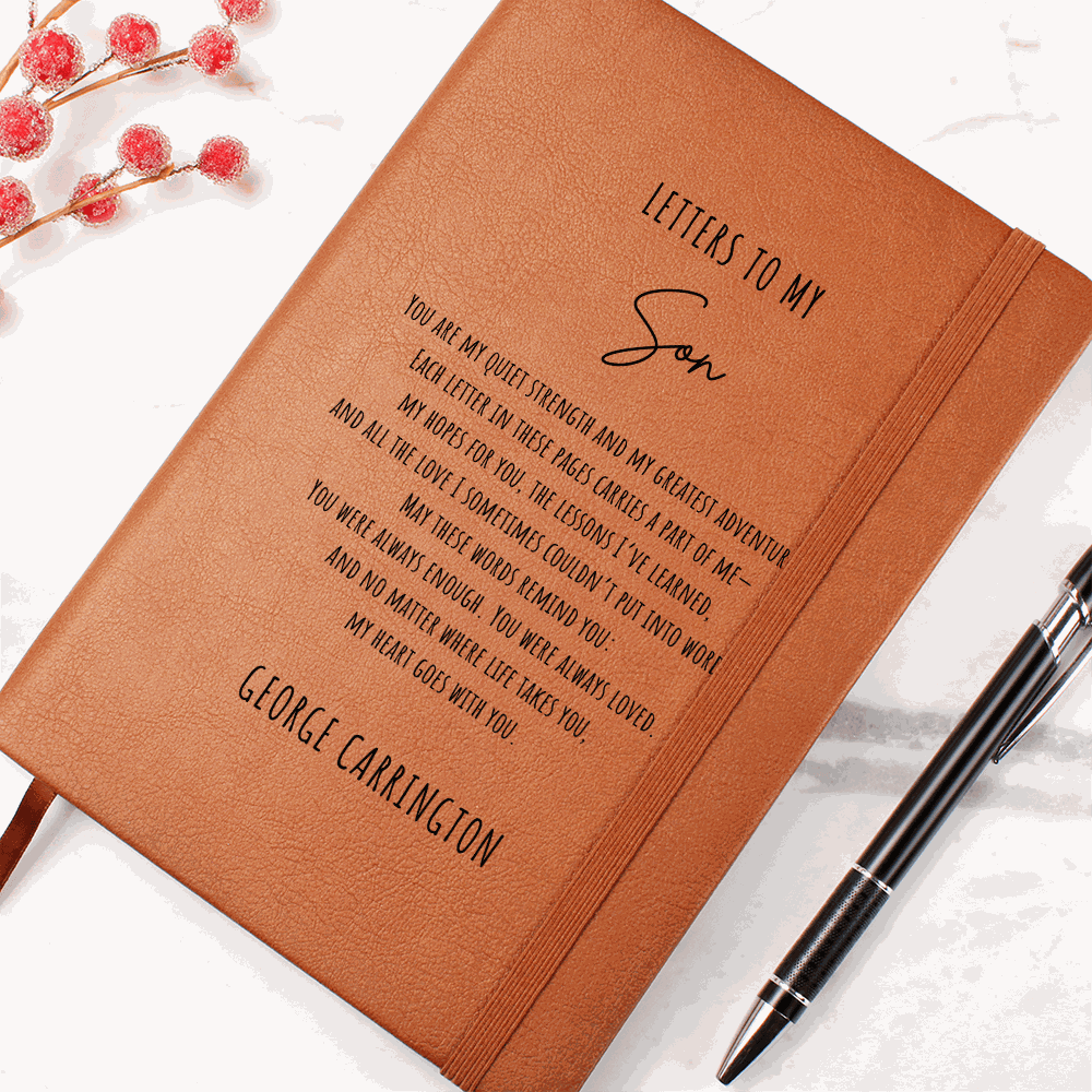 Letters to My Son – Personalized Faux Leather Keepsake Journal  Notebook/Journals Deeply Engraved