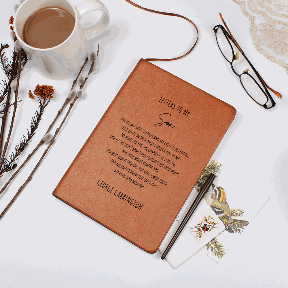 Letters to My Son – Personalized Faux Leather Keepsake Journal  Notebook/Journals Deeply Engraved