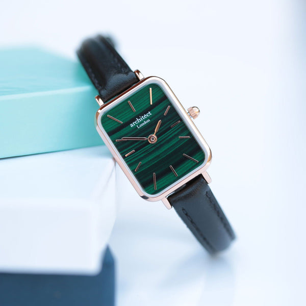 Lille Ladies Handwriting Engraved Watch - Pine Green  Ladies' Watches Deeply Engraved