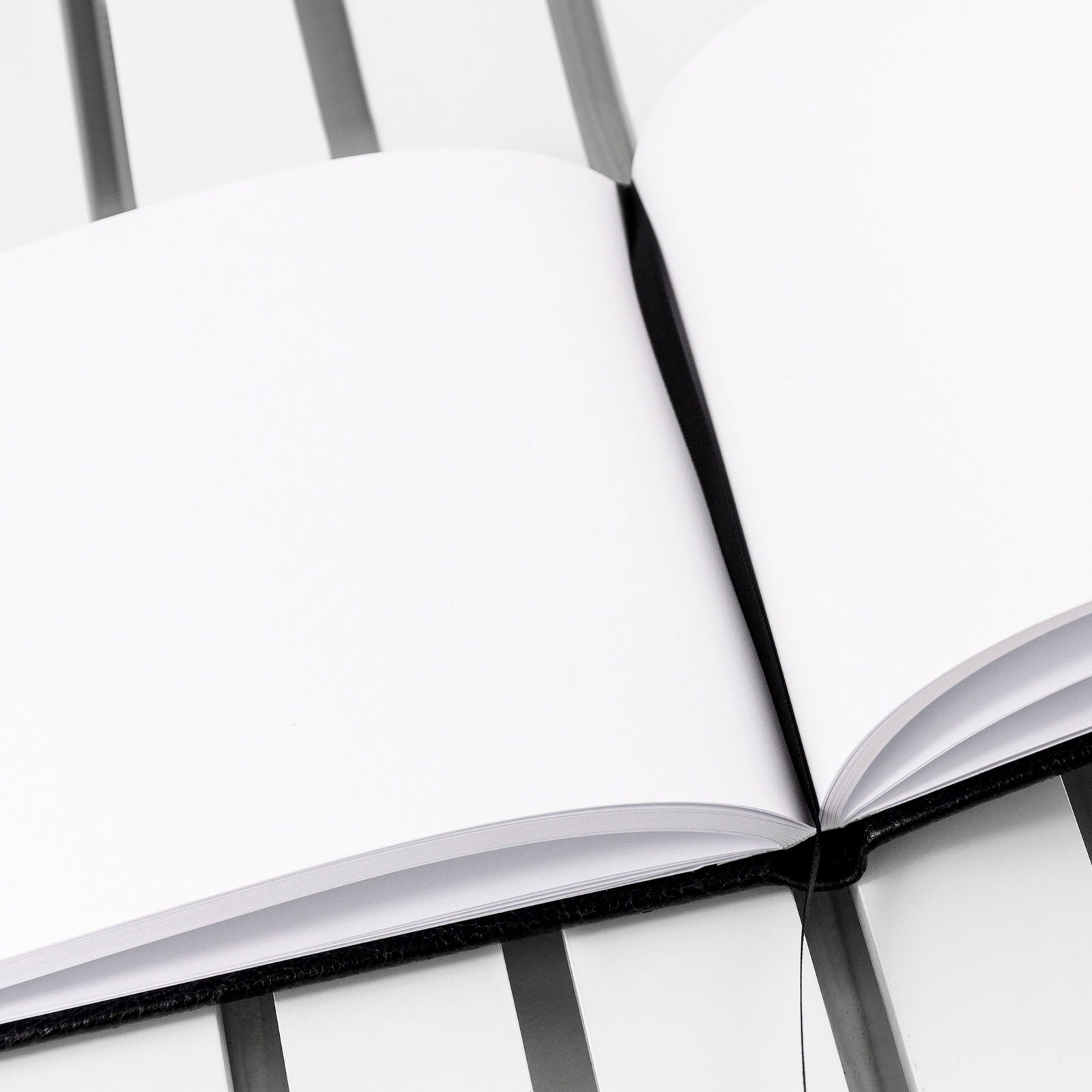 Luxe Leather Personalized Guest Book - Black  Guest Books Deeply Engraved