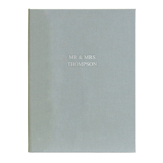 Luxurious Personalized Woven Cloth Photo Album  Photo Albums Deeply Engraved