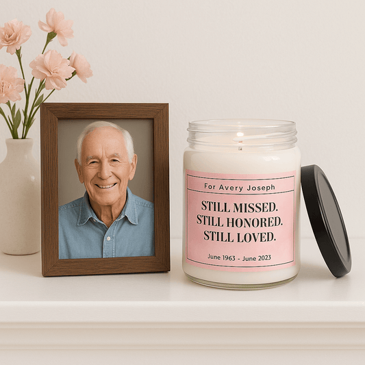 Memorial Candle - The Solace Flame – Anniversary Edition  Scented Candles Deeply Engraved