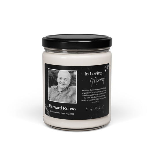 Memorial Scented Soy Candle - In Loving Memory of  Scented Candles Deeply Engraved