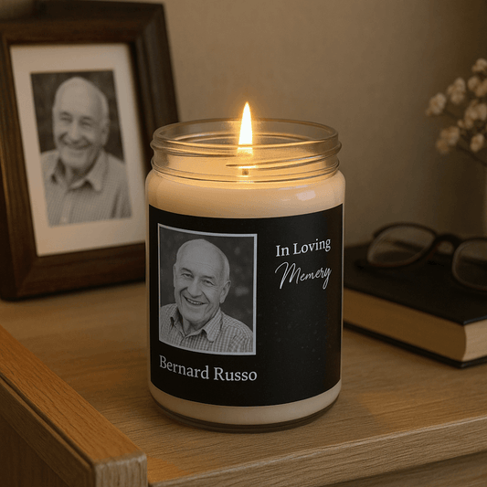 Memorial Scented Soy Candle - In Loving Memory of  Scented Candles Deeply Engraved