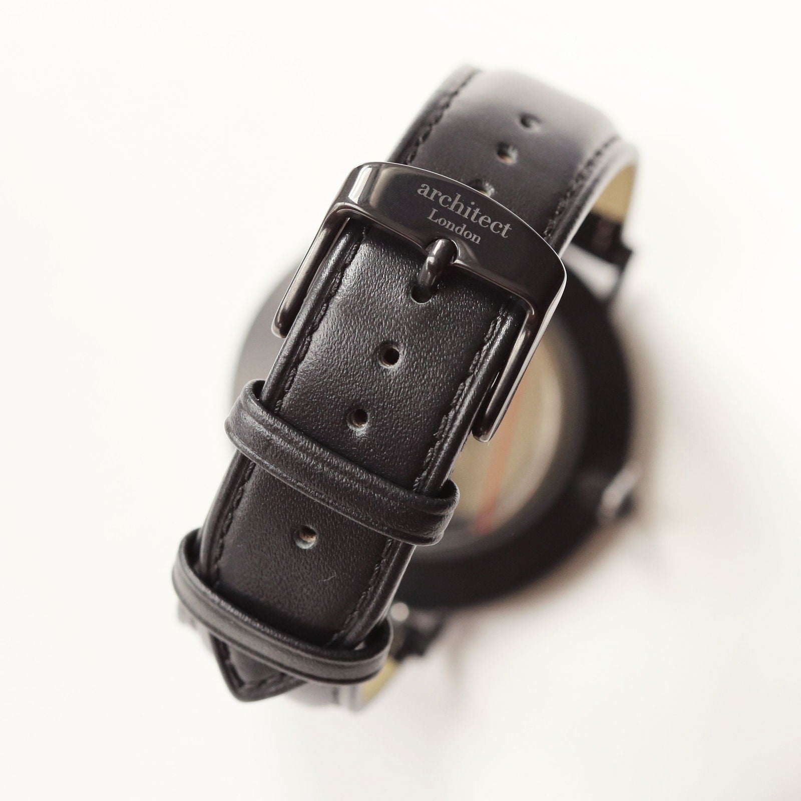 Men's Handwriting Personalized Watch - Minimalist Watch + Jet Black  Men's Watches Deeply Engraved