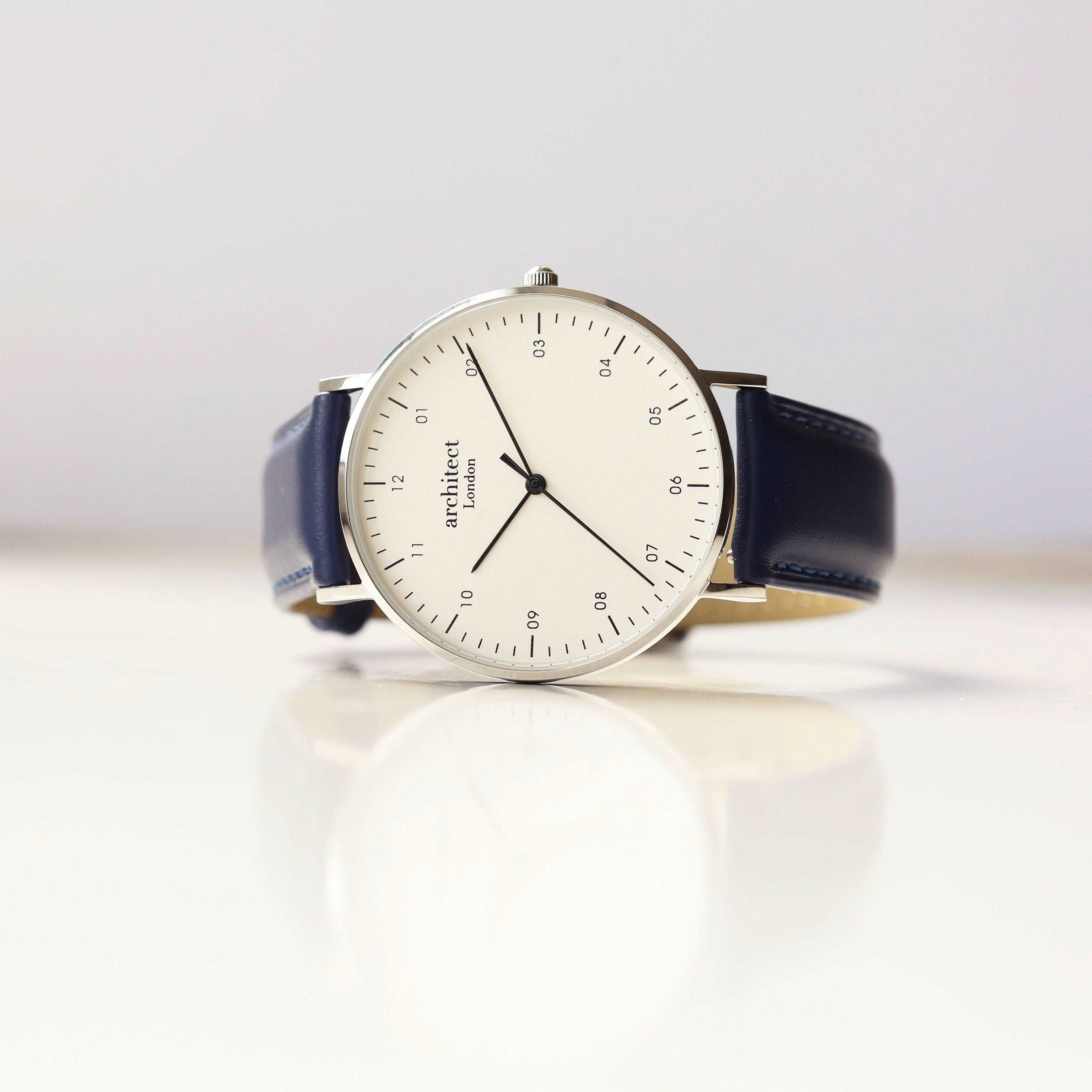 Men's Minimalist Personalized Watch - Blue  Men's Watches Deeply Engraved