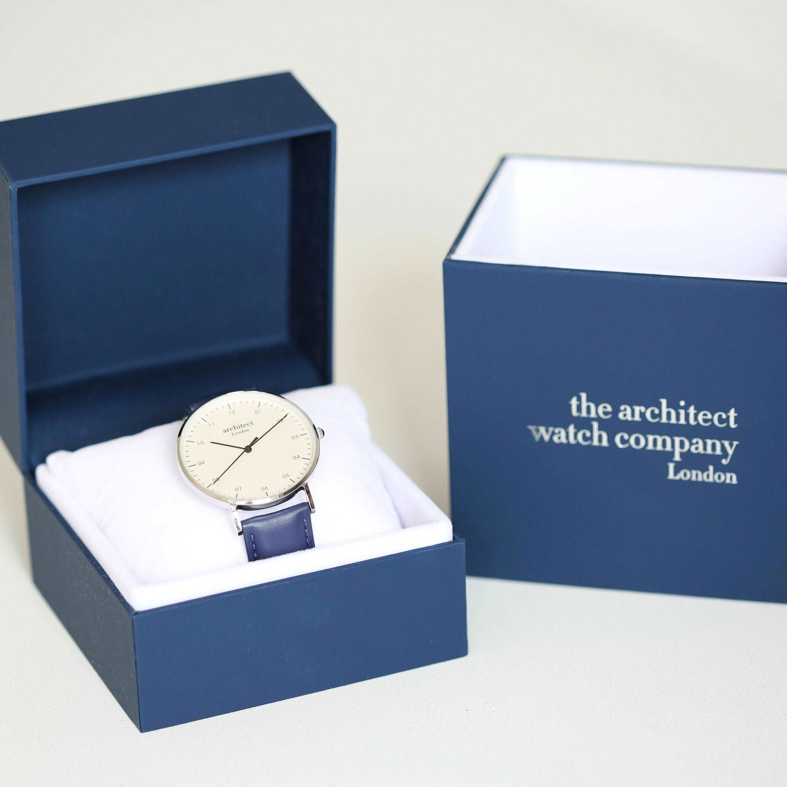 Men's Minimalist Personalized Watch - Blue  Men's Watches Deeply Engraved
