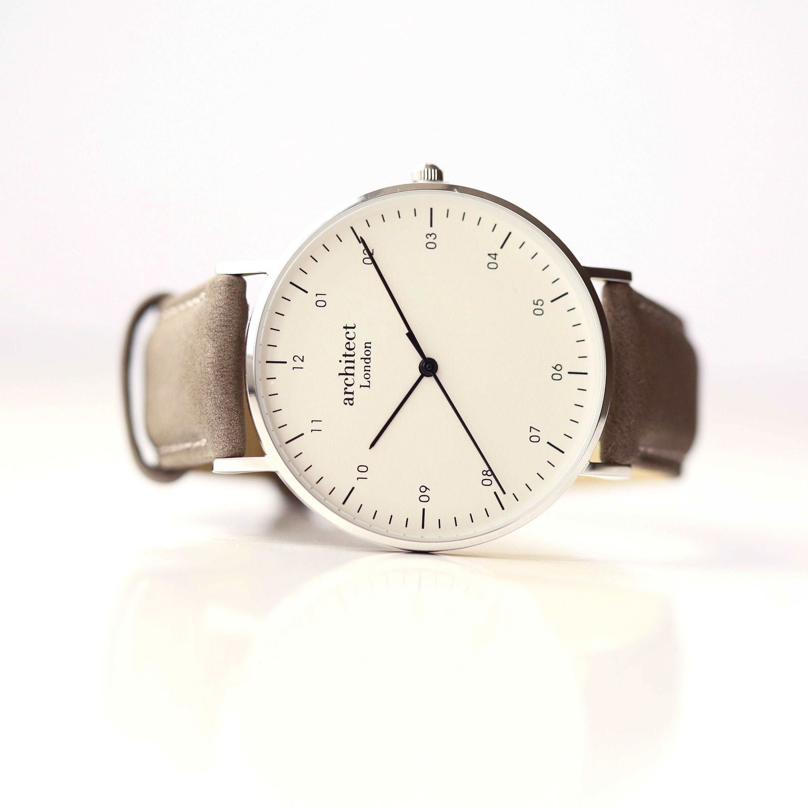 Men's Minimalist Personalized Watch - Urban Grey  Men's Watches Deeply Engraved
