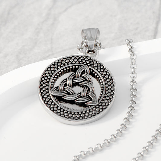 Men's Personalized Celtic Trinity Pendant Necklace  Men's Necklaces Deeply Engraved