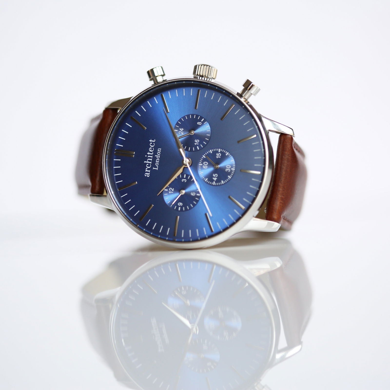 Meridian Walnut – Personalized Leather Watch for Men  Men's Watches Deeply Engraved