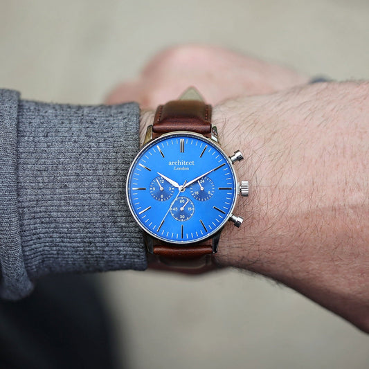 Meridian Walnut – Personalized Leather Watch for Men  Men's Watches Deeply Engraved