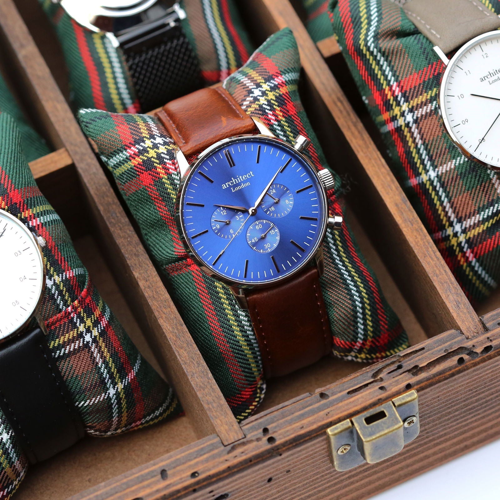 Meridian Walnut – Personalized Leather Watch for Men  Men's Watches Deeply Engraved
