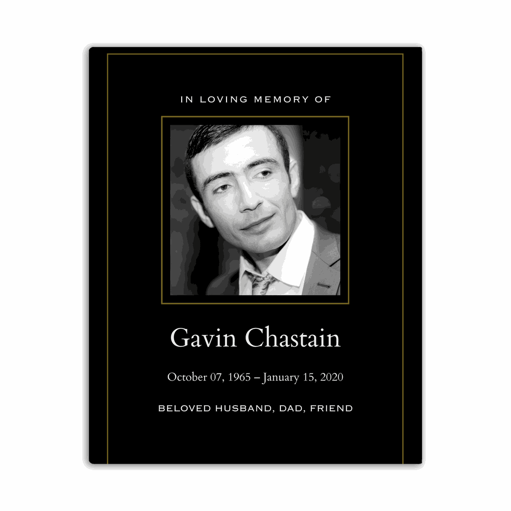 Minimalist Memorial Plaque – 8x10”  Memorial Plaques Deeply Engraved