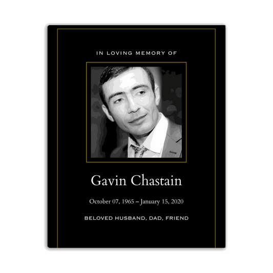 Minimalist Memorial Plaque – 8x10”  Memorial Plaques Deeply Engraved
