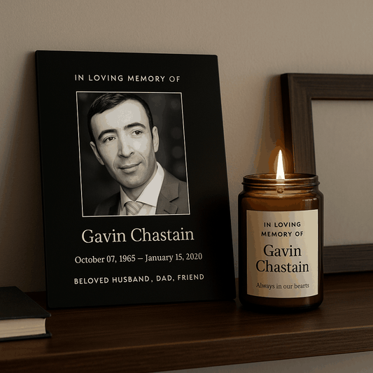 Minimalist Memorial Plaque – 8x10”  Memorial Plaques Deeply Engraved