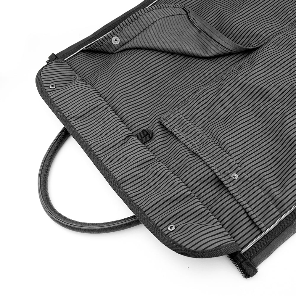 Monogrammed Vegan Leather Garment Bag  Men's Holdall Deeply Engraved