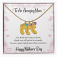 Mother's Day Engraved Baby Feet Necklace with Birthstone  Jewelry Deeply Engraved