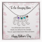 Mother's Day Engraved Baby Feet Necklace with Birthstone  Jewelry Deeply Engraved