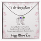 Mother's Day Engraved Baby Feet Necklace with Birthstone  Jewelry Deeply Engraved