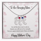 Mother's Day Engraved Baby Feet Necklace with Birthstone  Jewelry Deeply Engraved