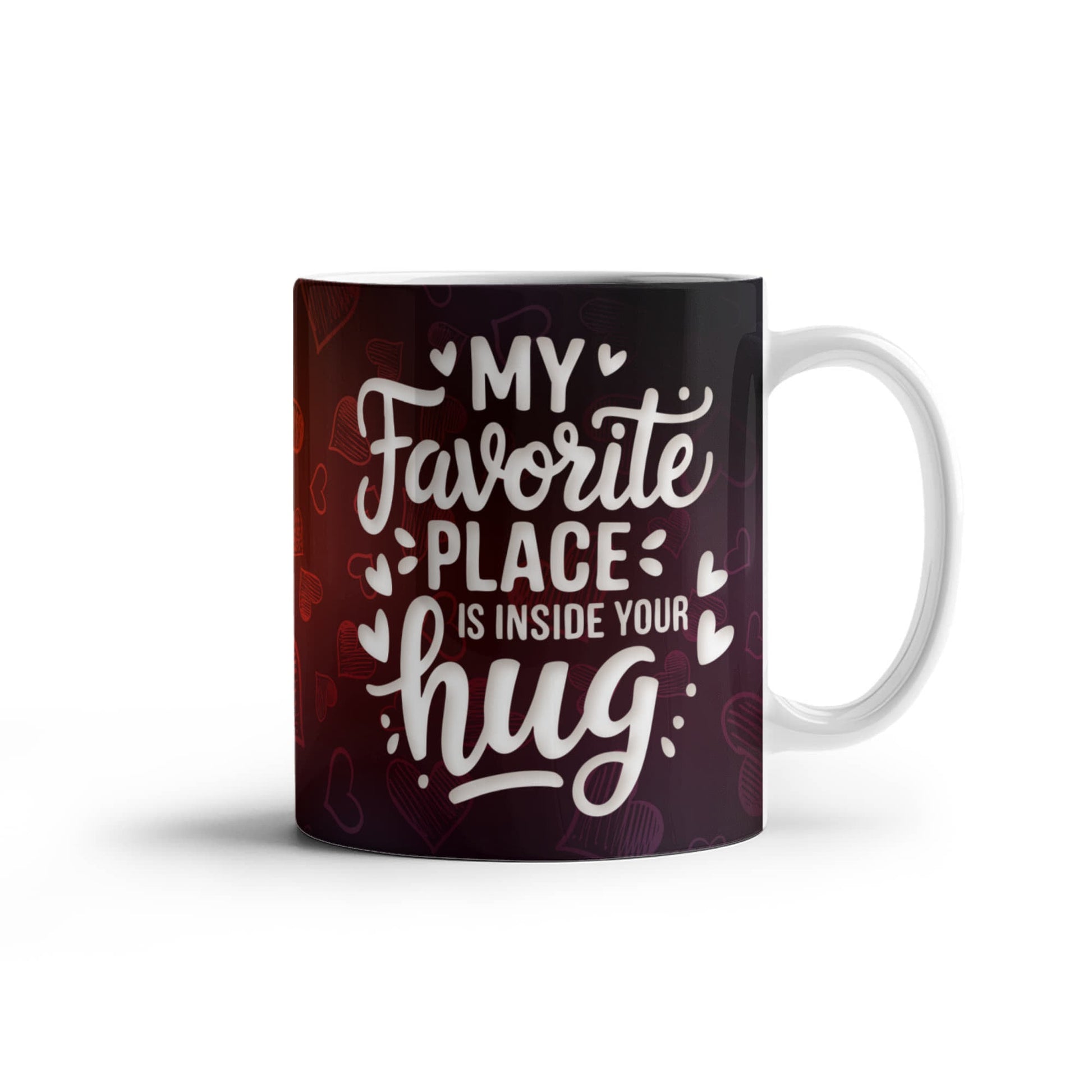 “My Favorite Place” Personalized Couple’s Mug  Drinkware Deeply Engraved