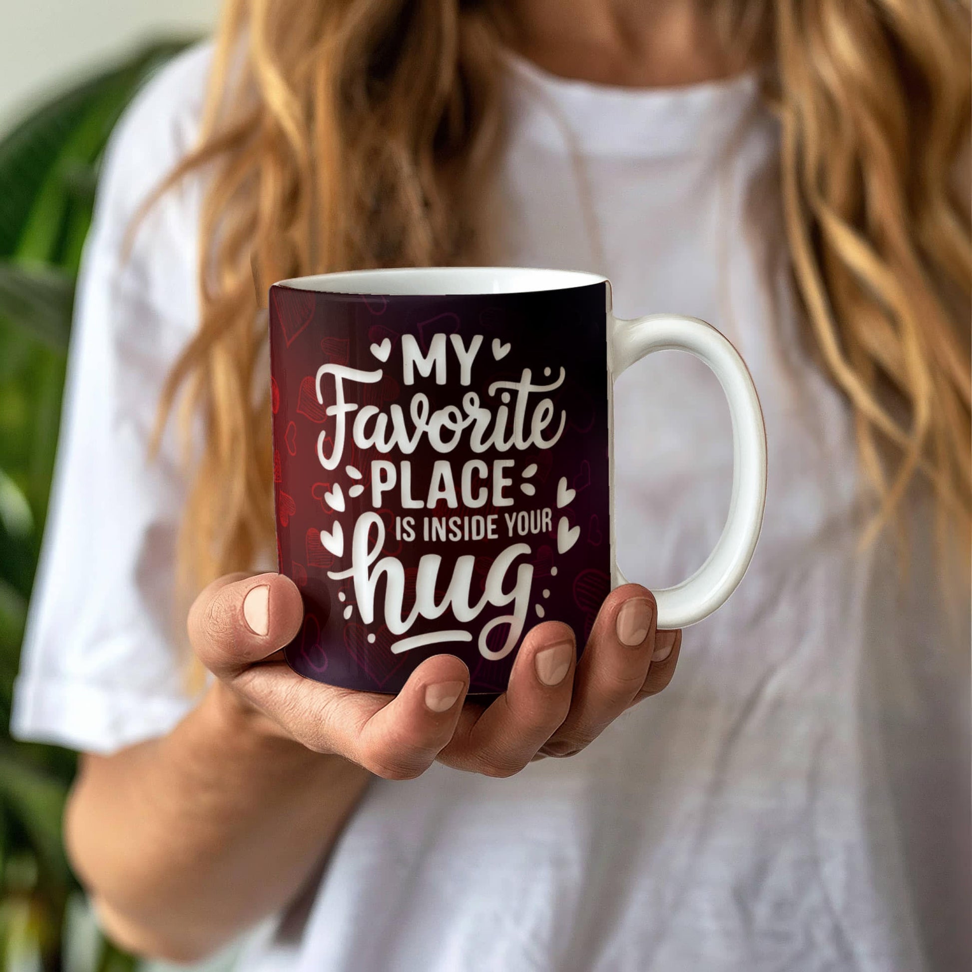 “My Favorite Place” Personalized Couple’s Mug  Drinkware Deeply Engraved
