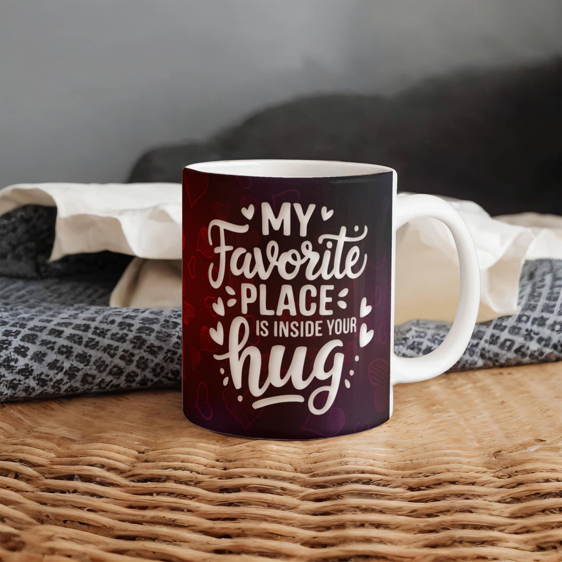 “My Favorite Place” Personalized Couple’s Mug  Drinkware Deeply Engraved