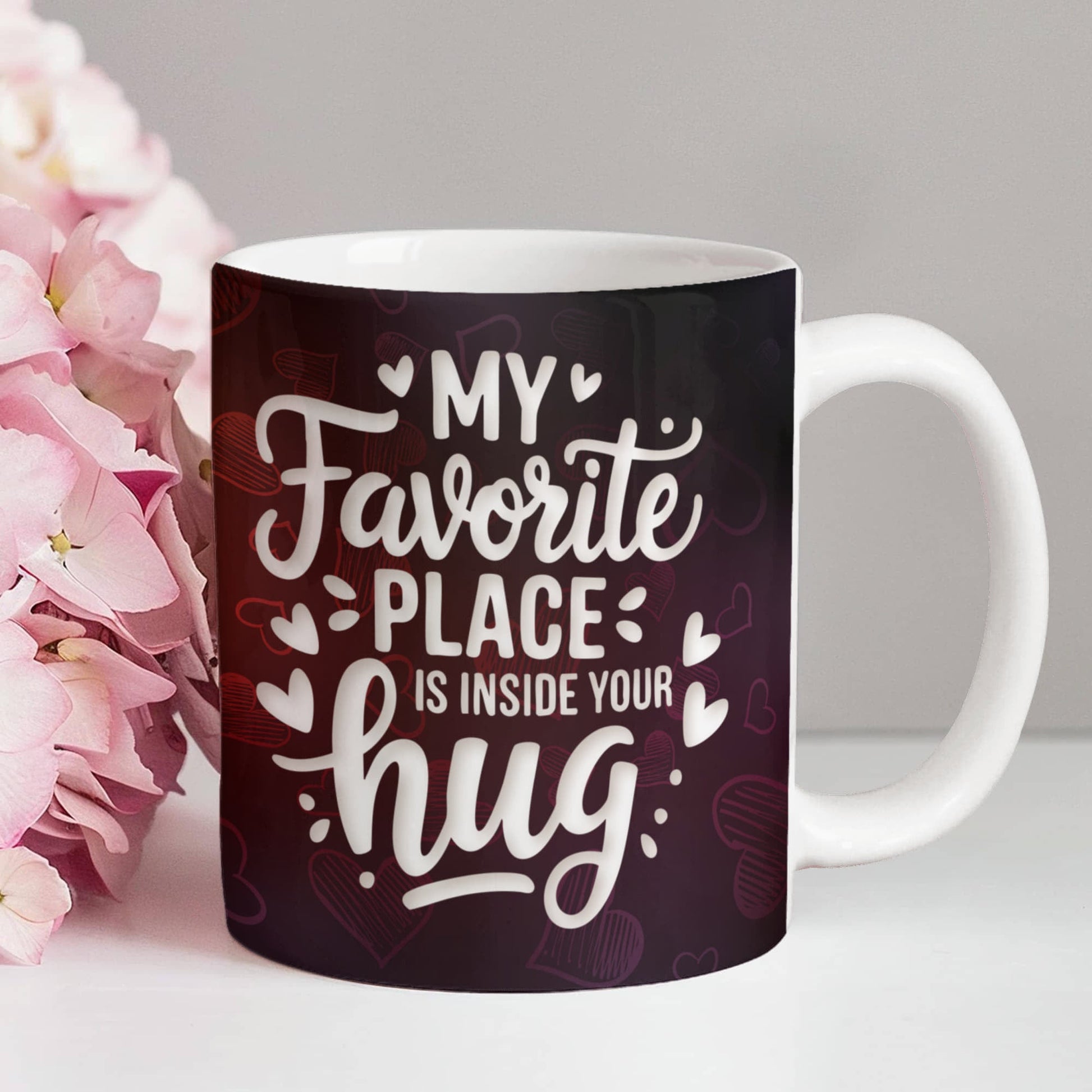 “My Favorite Place” Personalized Couple’s Mug  Drinkware Deeply Engraved