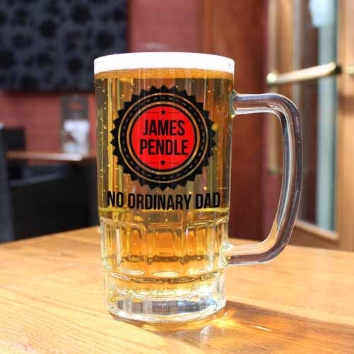 No Ordinary Dad Beer Stein | 740g Heavyweight Beer Mug  Beer Mugs Deeply Engraved
