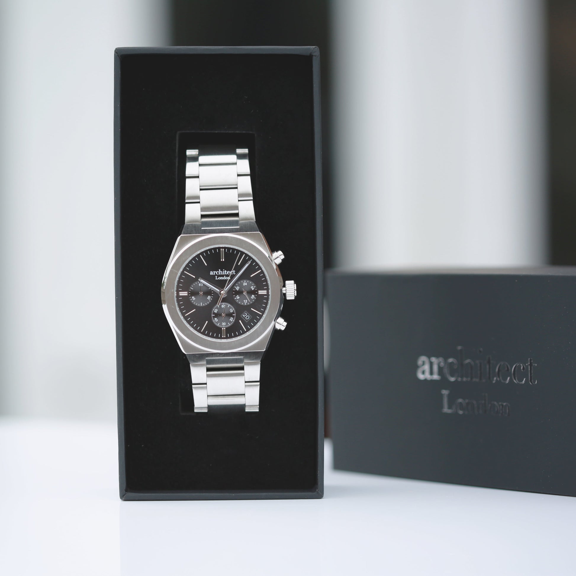Orbix Black - Men's Handwriting Engraved Watch  Men's Watches Deeply Engraved
