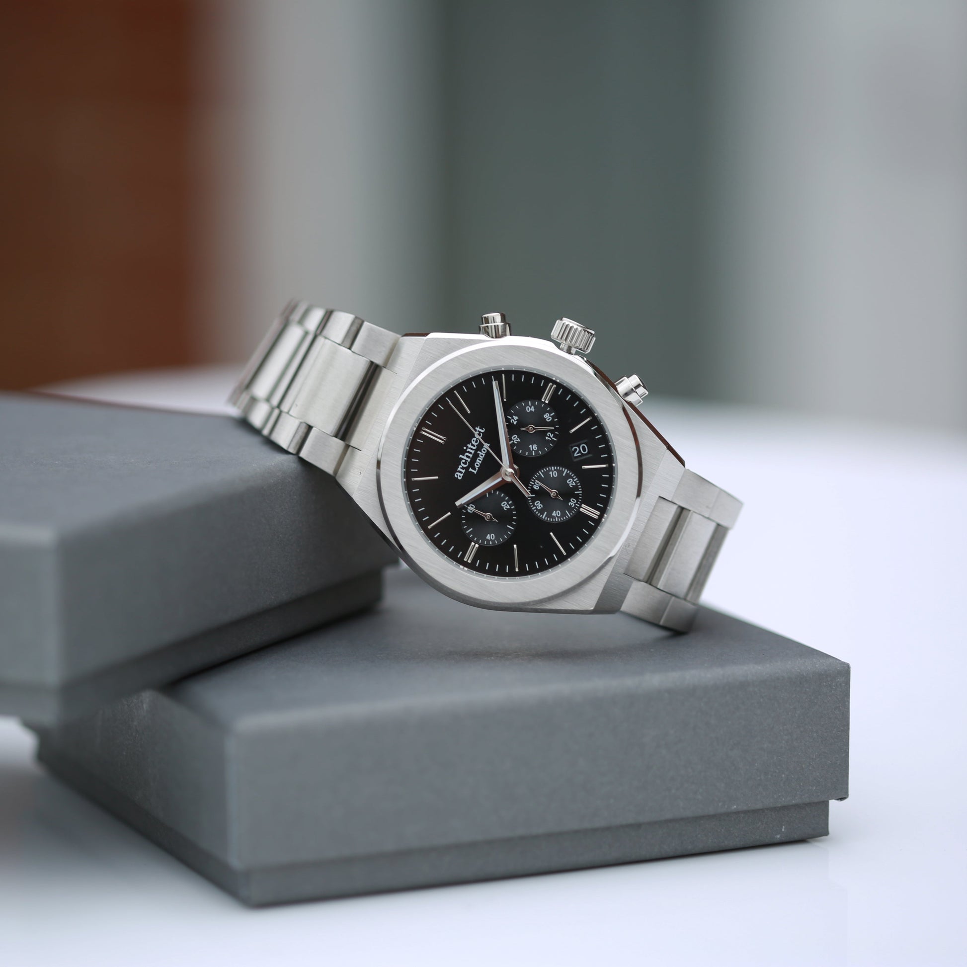 Orbix Black - Men's Personalized Watch  Men's Watches Deeply Engraved