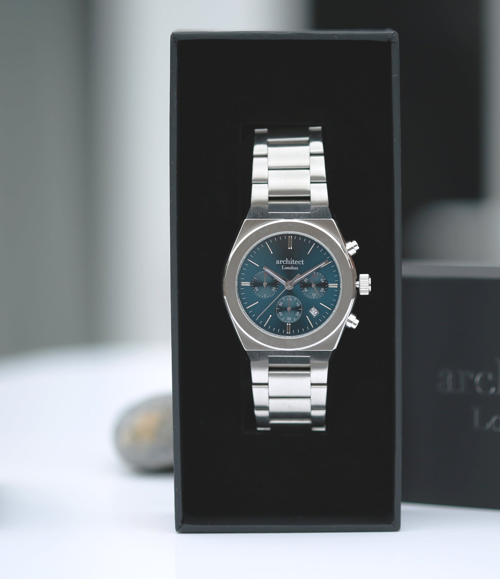 Orbix Blue - Men's Handwriting Engraved Watch  Men's Watches Deeply Engraved