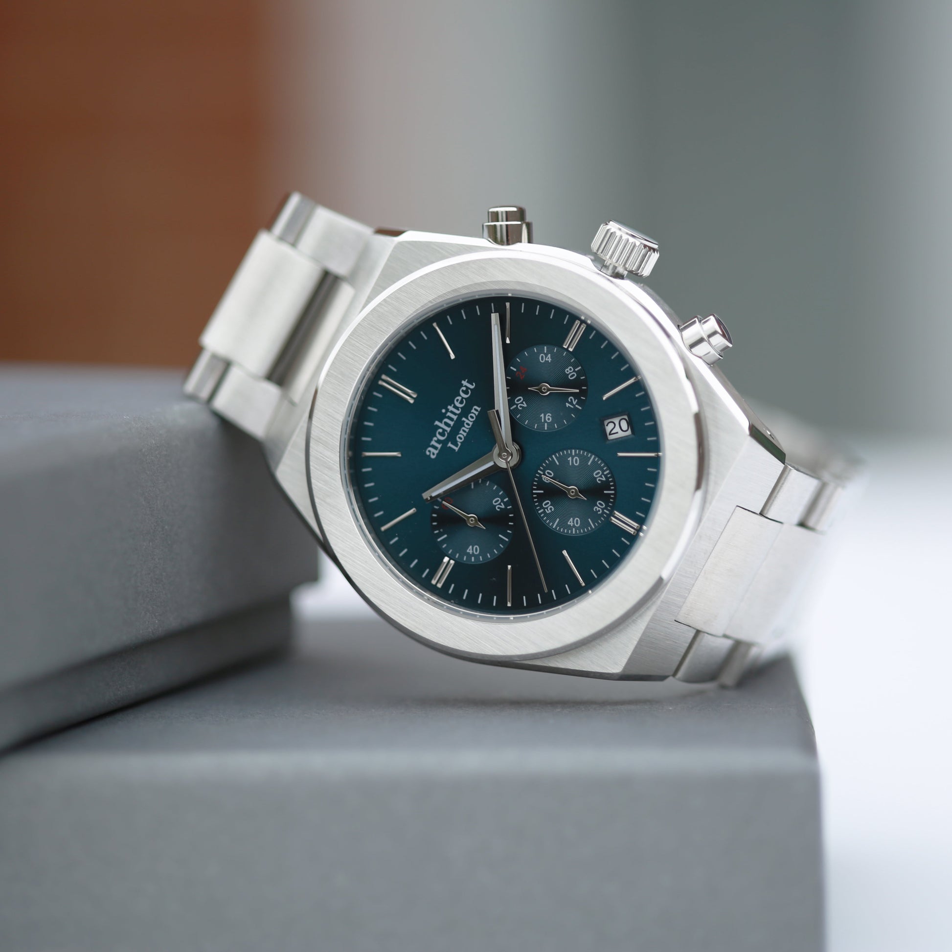 Orbix Blue - Men's Handwriting Engraved Watch  Men's Watches Deeply Engraved