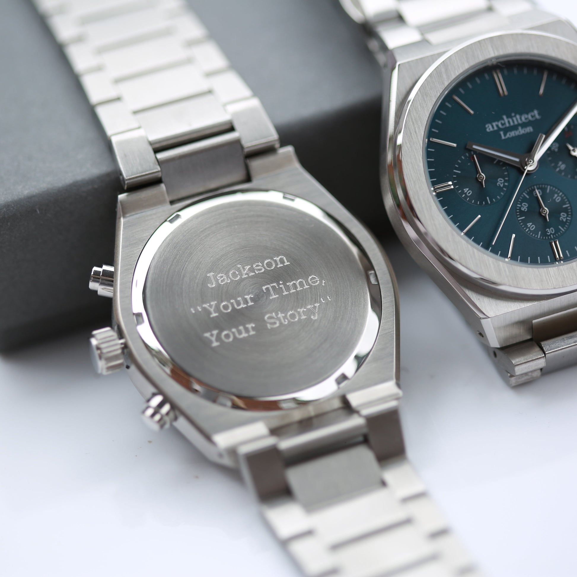 Orbix Blue - Men's Personalized Watch  Men's Watches Deeply Engraved