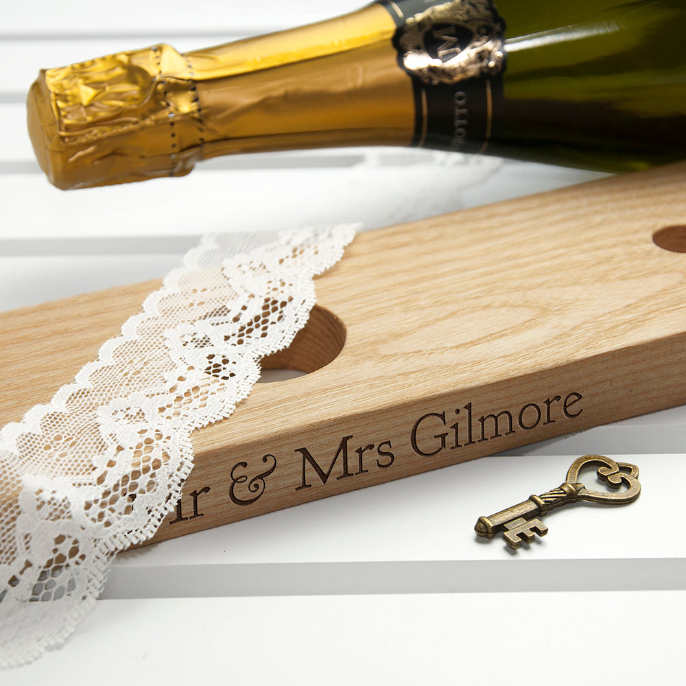 Personalised Welsh Wooden Champagne Holder - Lovesakes