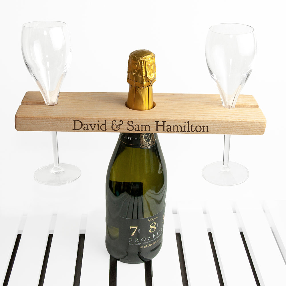 Personalised Welsh Wooden Champagne Holder - Lovesakes