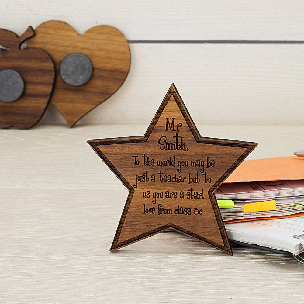 Personalised Star Teacher Fridge Magnet - Lovesakes