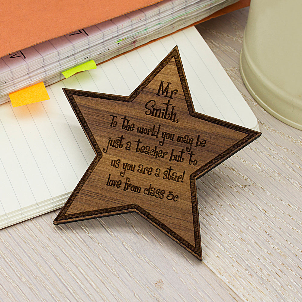 Personalised Star Teacher Fridge Magnet - Lovesakes