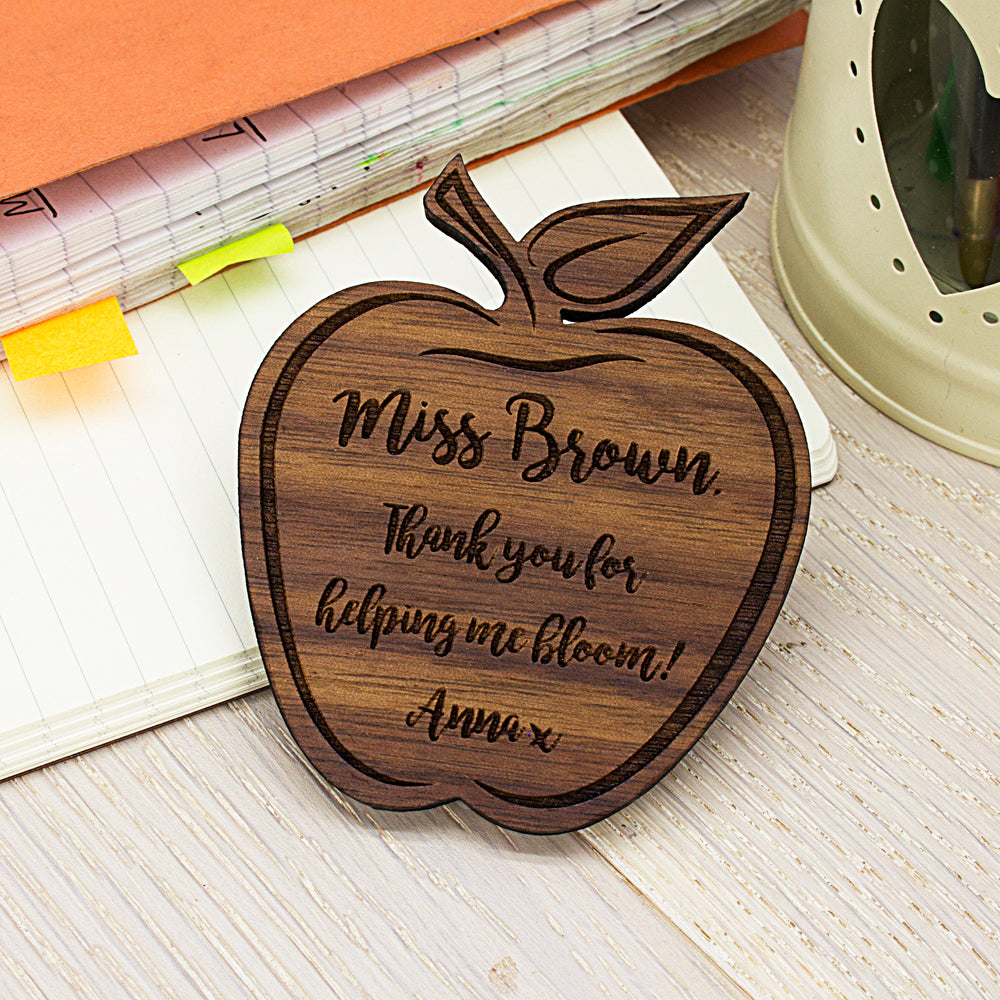 Personalised Teacher's Apple Shaped Fridge Magnet - Lovesakes