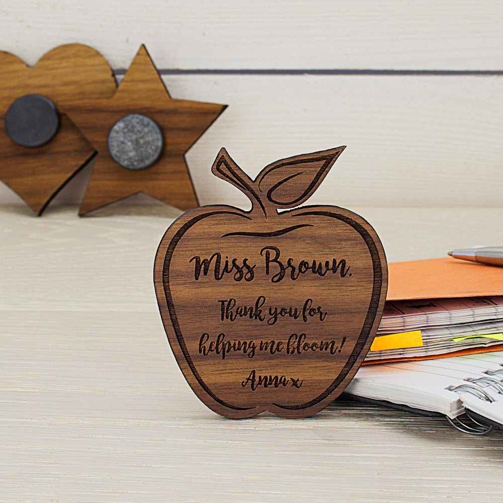 Personalised Teacher's Apple Shaped Fridge Magnet - Lovesakes