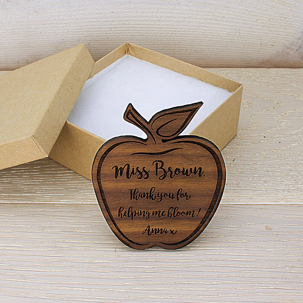 Personalised Teacher's Apple Shaped Fridge Magnet - Lovesakes