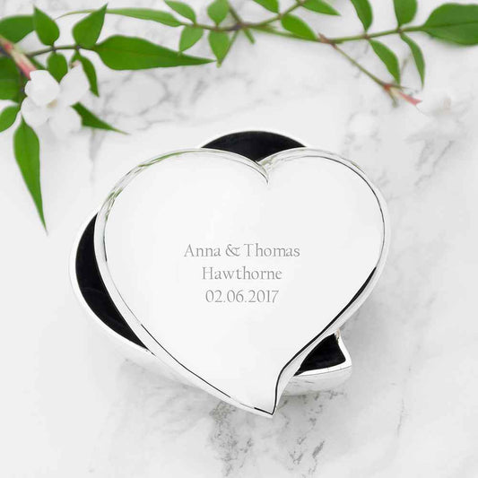 Personalized Miniature Heart Trinket Box